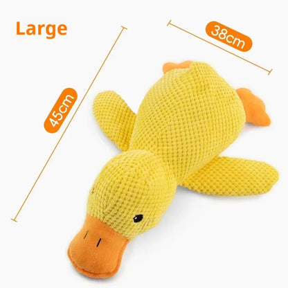 Pet Plush Toy Dog Calming Duck Companion Sleeping Duck Toys Chew Toy Durable Squeaky for Puppy Pet Teeth Cleaning Chew Pet Toy